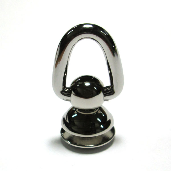 Swivel hook for bags made out of 5 different components. The techniques involved are turning, casting, stamping and bending.